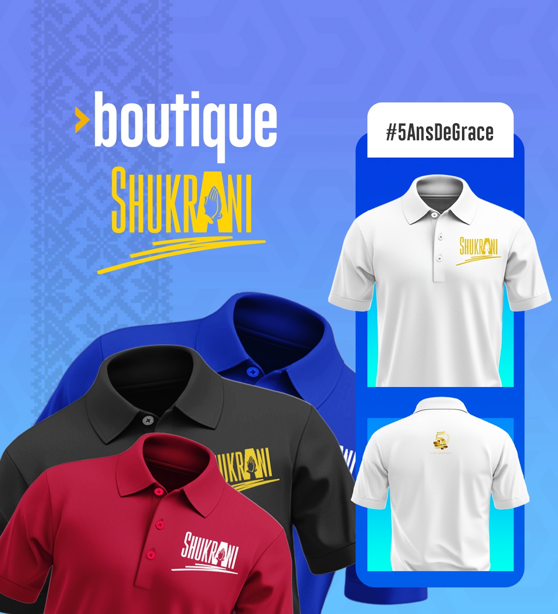 T-shirt Shukrani avec col