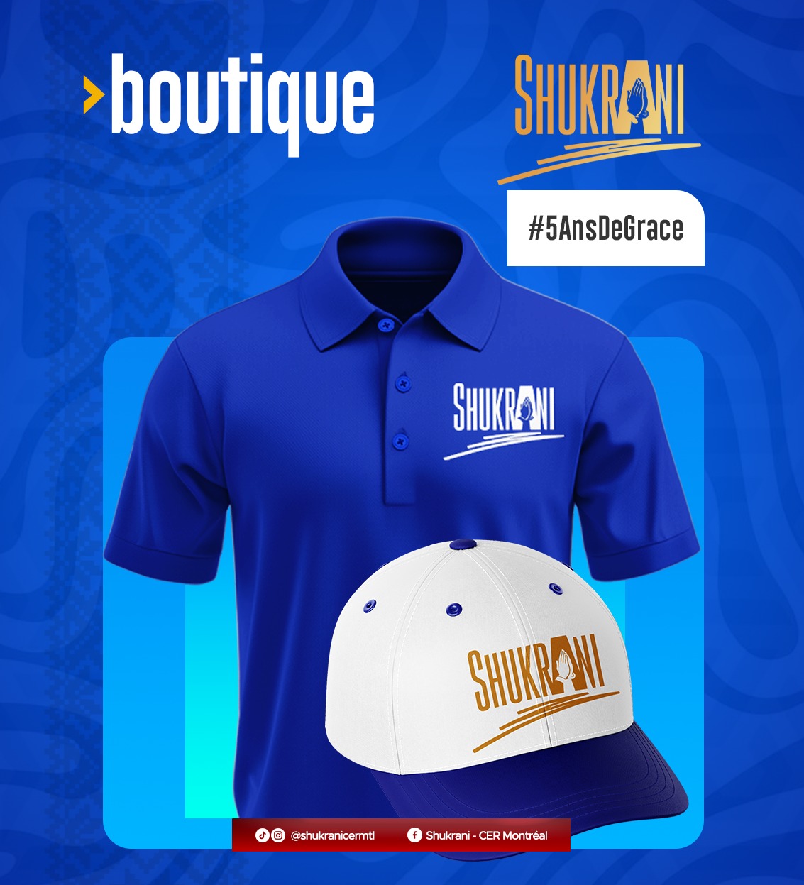 T-shirt Shukrani avec col + Casquette