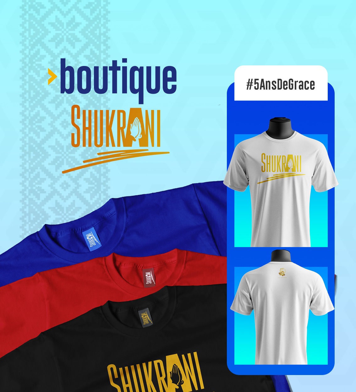 T-shirt Shukrani sans col