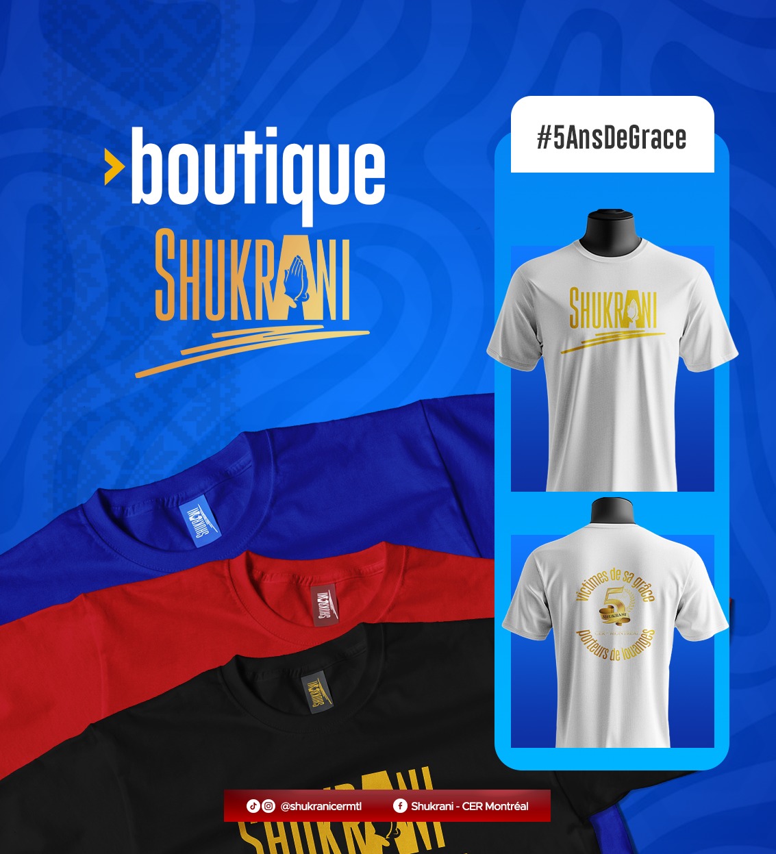 T-shirt Shukrani sans col