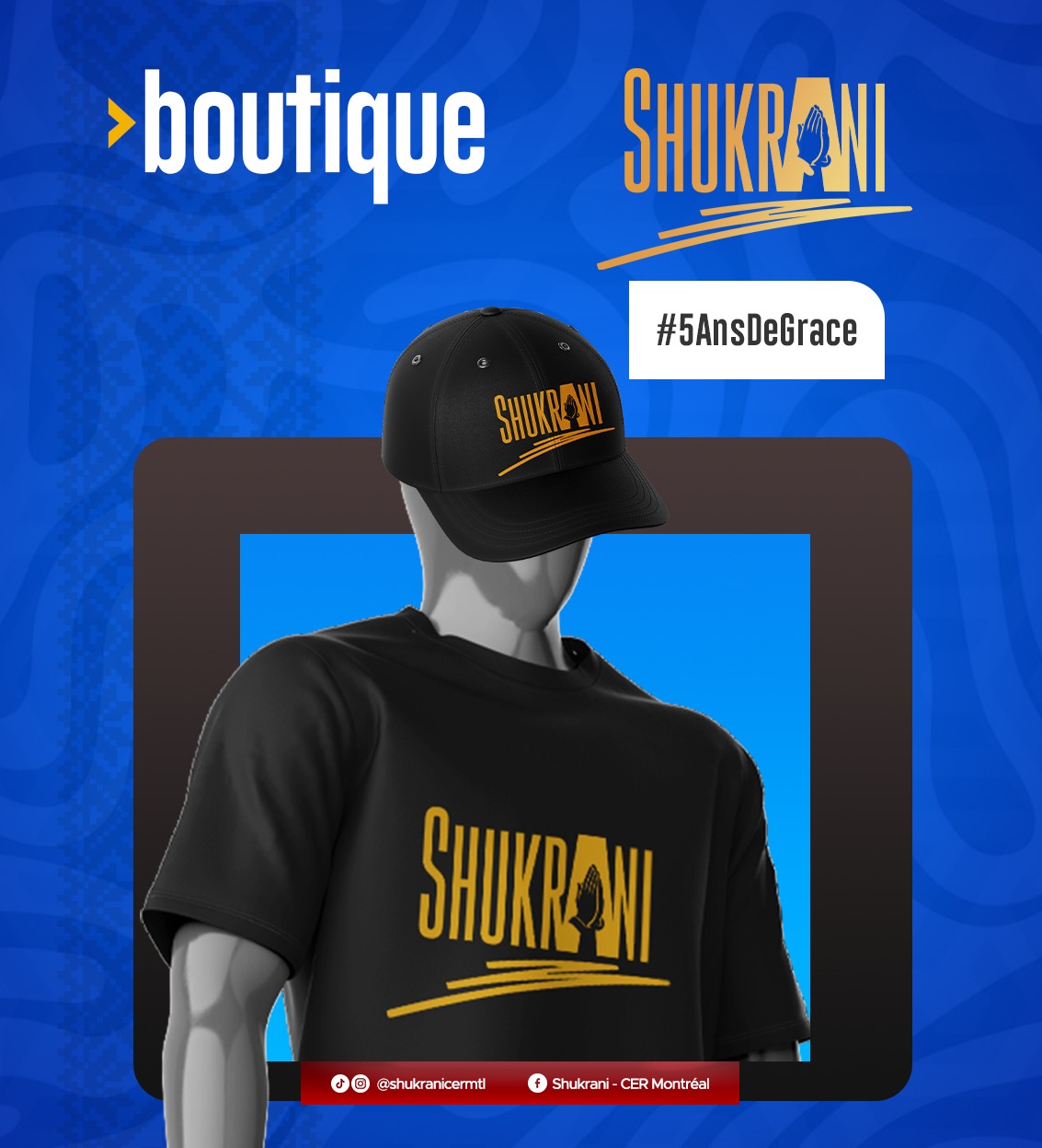 T-shirt Shukrani avec col + Casquette